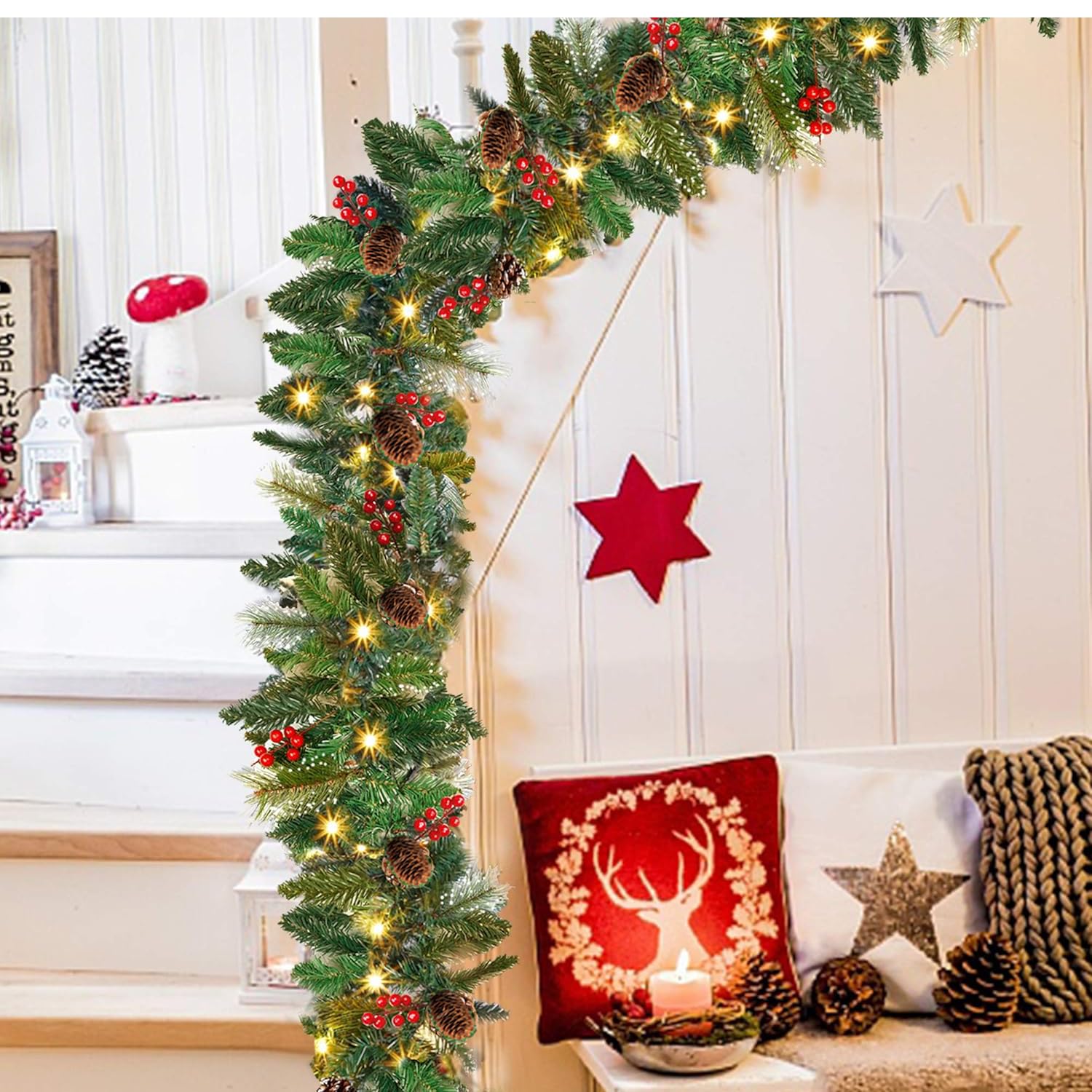 Amazon.co.jp: 50LEDライト付きクリスマスガーランド。 : Toys & Games